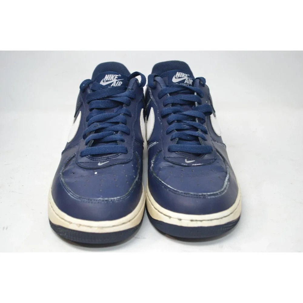 Nike Air Force 1 488298-436 Men's 8.5 Sneakers Navy White Lace Up Athletic Shoes